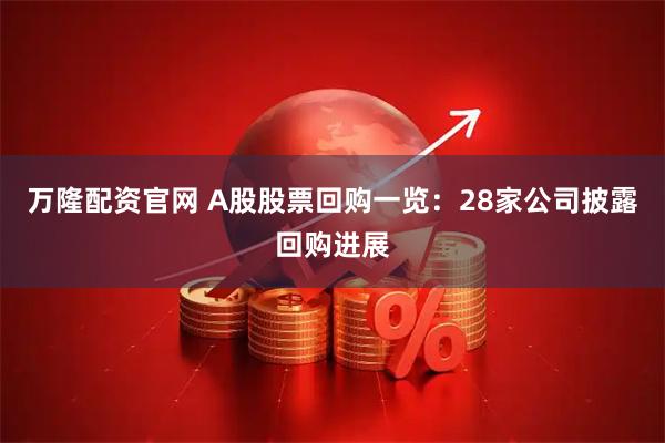 万隆配资官网 A股股票回购一览：28家公司披露回购进展